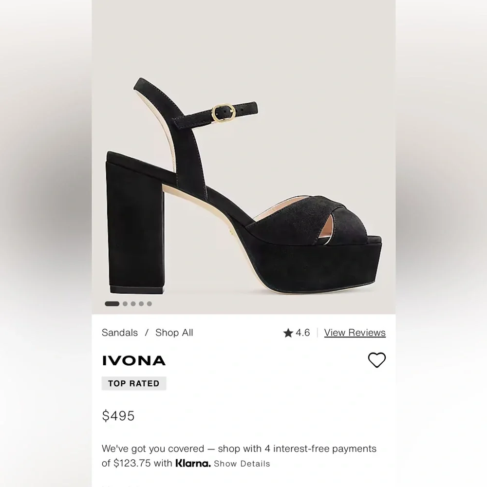 STUART WIETZMAN LADIES BLACK SUEDE IVONA SHOES-9.5M - Picture 12 of 12